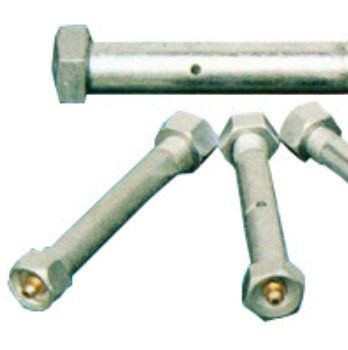 Zinc Plated Caster Parts Lubricating Screwing Stem For Foot Wheel